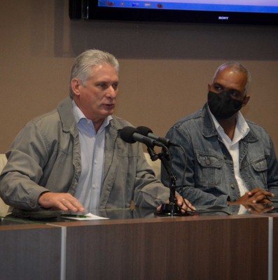 Encuentro de Díaz-Canel con estudiantes de la CUJAE el 6 de enero 2021