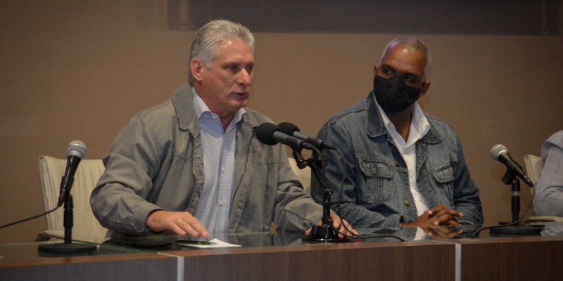 Encuentro de Díaz-Canel con estudiantes de la CUJAE el 6 de enero 2021