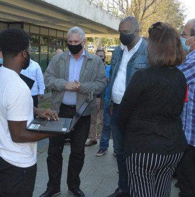 Encuentro de Díaz-Canel con estudiantes de la CUJAE el 6 de enero 2021