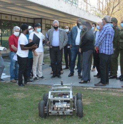 Encuentro de Díaz-Canel con estudiantes de la CUJAE el 6 de enero 2021
