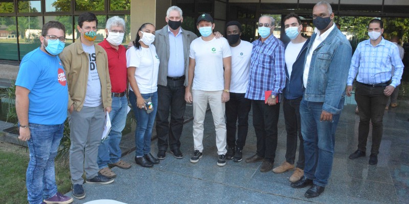 Encuentro de Díaz-Canel con estudiantes de la CUJAE el 6 de enero 2021