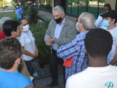 Encuentro de Díaz-Canel con estudiantes de la CUJAE el 6 de enero 2021
