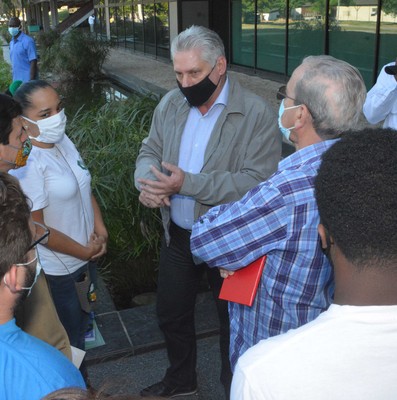 Encuentro de Díaz-Canel con estudiantes de la CUJAE el 6 de enero 2021