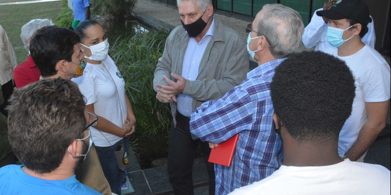 Encuentro de Díaz-Canel con estudiantes de la CUJAE el 6 de enero 2021