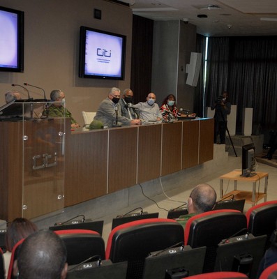 Encuentro de Díaz-Canel con estudiantes de la CUJAE el 6 de enero 2021