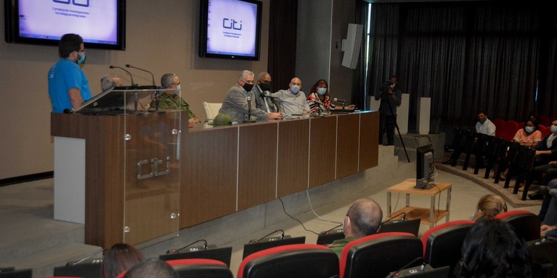 Encuentro de Díaz-Canel con estudiantes de la CUJAE el 6 de enero 2021