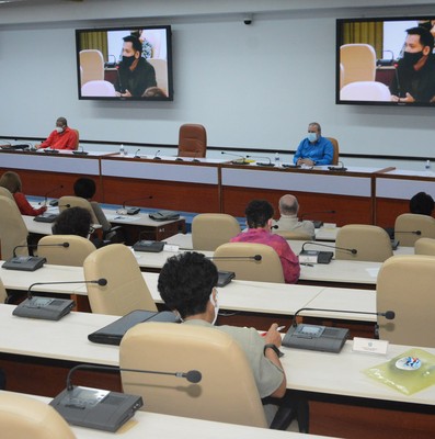 Reunión de Trabajo del Ministerio de Economía y Planificación   -  Marzo 2, 2021 - Palacio de la Revolución - Fotos: Estudios Revolución