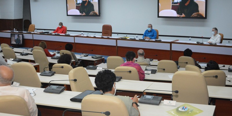 Reunión de Trabajo del Ministerio de Economía y Planificación   -  Marzo 2, 2021 - Palacio de la Revolución - Fotos: Estudios Revolución