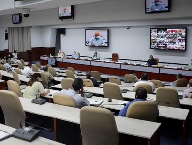 Reunión de Trabajo del Ministerio de la Agricultura (MINAG), en el Palacio de la Revolución.   26 de marzo 2021   -   Fotos: Estudios Revolución