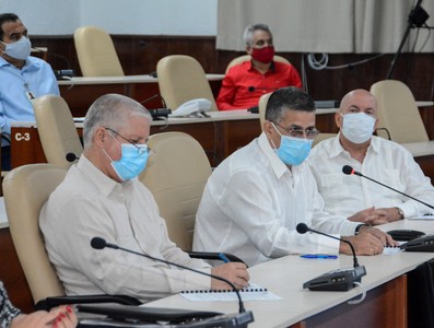 Reunión de Trabajo del Ministerio de la Construcción (MICONS), en el Palacio de la Revolución.   22 de marzo 2021   -   Fotos: Estudios Revolución