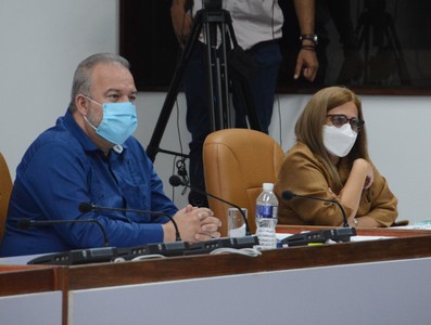 Reunión de Trabajo del Ministerio de Finanzas y Precios (MFP), en el Palacio de la Revolución.  19 de marzo 2021   -   Fotos: Estudios Revolución