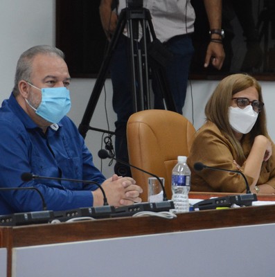 Reunión de Trabajo del Ministerio de Finanzas y Precios (MFP), en el Palacio de la Revolución.  19 de marzo 2021   -   Fotos: Estudios Revolución