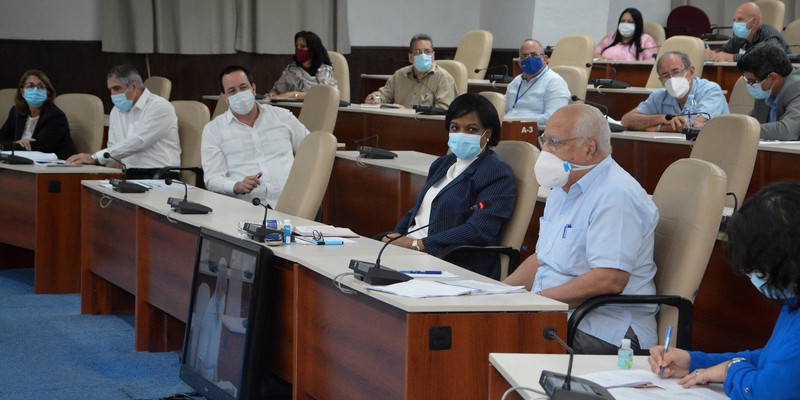 Reunión de trabajo de BIOCUBAFARMA - Febrero 11, 2021 - Palacio de la Revolución