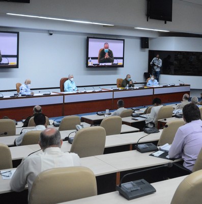 Reunión de Trabajo del Ministerio de Relaciones Exteriores (MINREX), en el Palacio de la Revolución.   27 de marzo 2021   -   Fotos: Estudios Revolución