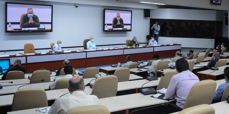 Reunión de Trabajo del Ministerio de Relaciones Exteriores (MINREX), en el Palacio de la Revolución.   27 de marzo 2021   -   Fotos: Estudios Revolución