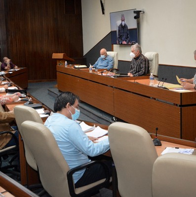 Reunión de trabajo del Ministerio de la Industria Alimentaria   -  Febrero 11, 2021 - Palacio de la Revolución