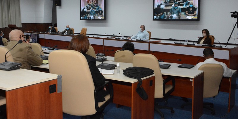 Reunión de Trabajo del Ministerio del Comercio Interior (MINCIN), en el Palacio de la Revolución.   11 de marzo 2021   -   Fotos: Estudios Revolución