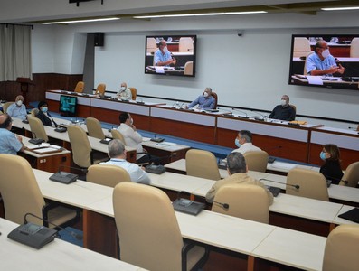 Reunión de trabajo de BIOCUBAFARMA - Febrero 11, 2021 - Palacio de la Revolución