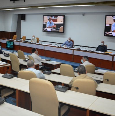 Reunión de trabajo de BIOCUBAFARMA - Febrero 11, 2021 - Palacio de la Revolución