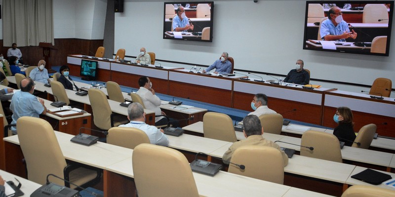 Reunión de trabajo de BIOCUBAFARMA - Febrero 11, 2021 - Palacio de la Revolución