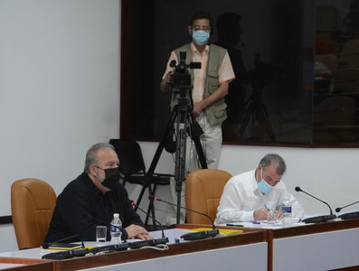 Reunión de Trabajo del Ministerio del Turismo (MINTUR), en el Palacio de la Revolución.   29 de marzo 2021   -   Fotos: Estudios Revolución