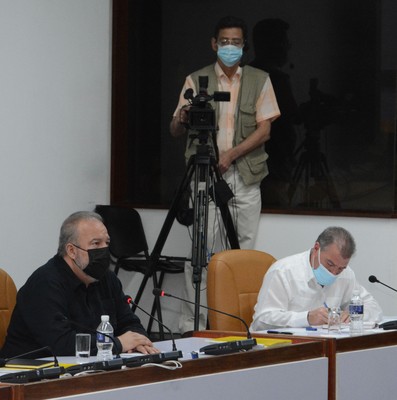 Reunión de Trabajo del Ministerio del Turismo (MINTUR), en el Palacio de la Revolución.   29 de marzo 2021   -   Fotos: Estudios Revolución
