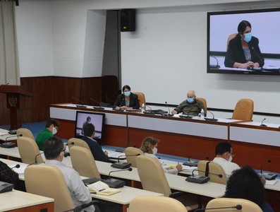 Reunión de Trabajo del Ministerio del Comercio Interior (MINCIN), en el Palacio de la Revolución.   11 de marzo 2021   -   Fotos: Estudios Revolución