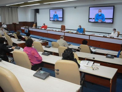 Reunión de Trabajo del Ministerio de Economía y Planificación   -  Marzo 2, 2021 - Palacio de la Revolución - Fotos: Estudios Revolución
