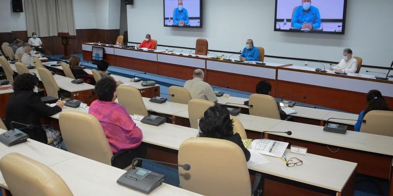 Reunión de Trabajo del Ministerio de Economía y Planificación   -  Marzo 2, 2021 - Palacio de la Revolución - Fotos: Estudios Revolución