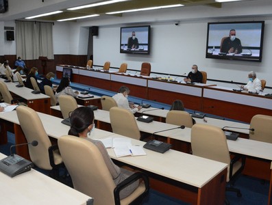 Reunión de Trabajo del Ministerio de Justicia (MINJUS), en el Palacio de la Revolución.   12 de marzo 2021   -   Fotos: Estudios Revolución