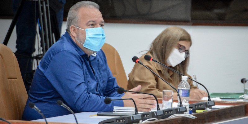 Reunión de Trabajo del Ministerio de Finanzas y Precios (MFP), en el Palacio de la Revolución.  19 de marzo 2021   -   Fotos: Estudios Revolución