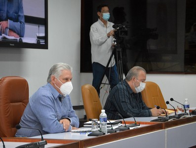 Reunión de trabajo de BIOCUBAFARMA - Febrero 11, 2021 - Palacio de la Revolución