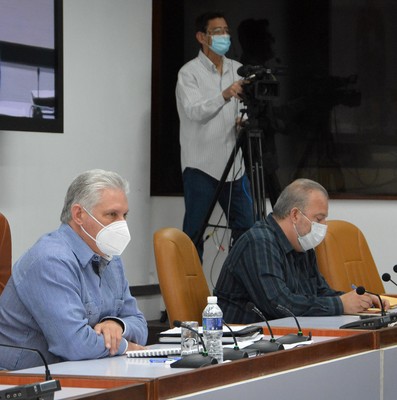 Reunión de trabajo de BIOCUBAFARMA - Febrero 11, 2021 - Palacio de la Revolución