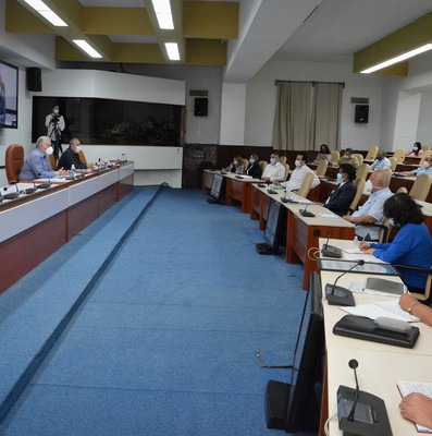 Reunión de trabajo de BIOCUBAFARMA - Febrero 11, 2021 - Palacio de la Revolución