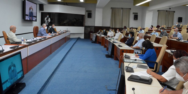 Reunión de trabajo de BIOCUBAFARMA - Febrero 11, 2021 - Palacio de la Revolución