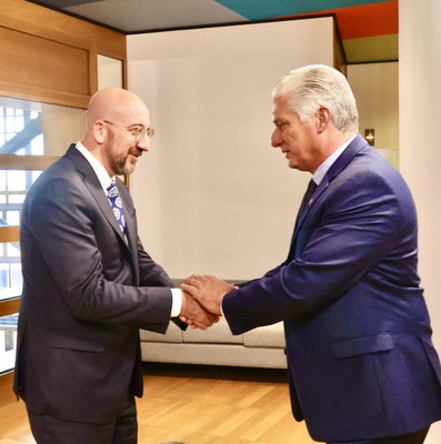 Díaz-Canel en Bruselas para participar en la III Cumbre CELAC-UE