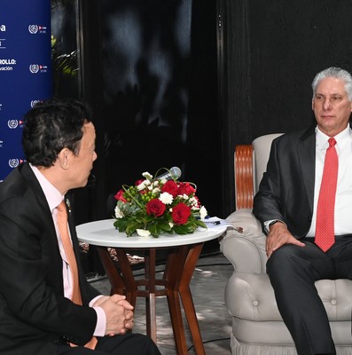 Encuentro de Díaz-Canel con jefes de estado y de delegaciones