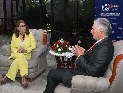 Encuentro de Díaz-Canel con jefes de estado y de delegaciones