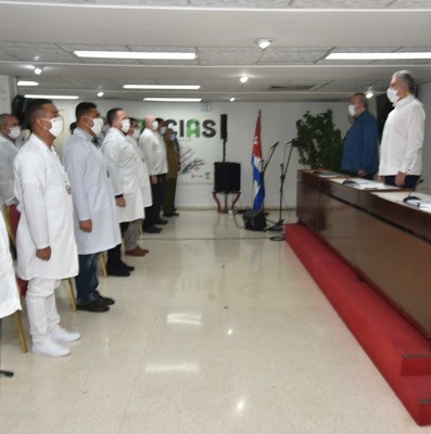 Encuentro del Presidente de la República de Cuba con los miembros de la 