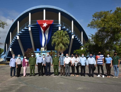 Recorrido del Presidente Díaz-Canel por la Universidad de Ciencias de la Cultura Física y el Deporte 