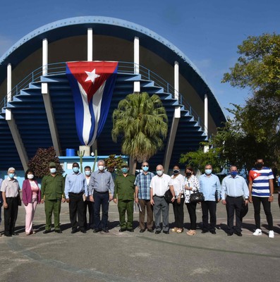 Recorrido del Presidente Díaz-Canel por la Universidad de Ciencias de la Cultura Física y el Deporte 
