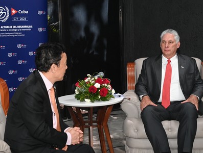 Encuentro de Díaz-Canel con jefes de estado y de delegaciones