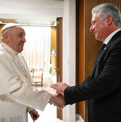 Díaz-Canel y el Papa Francisco sostuvieron un grato encuentro