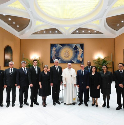 Díaz-Canel y el Papa Francisco sostuvieron un grato encuentro