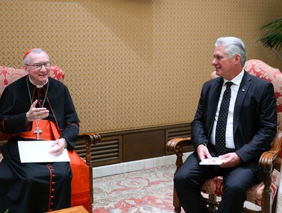 Díaz-Canel y el Papa Francisco sostuvieron un grato encuentro