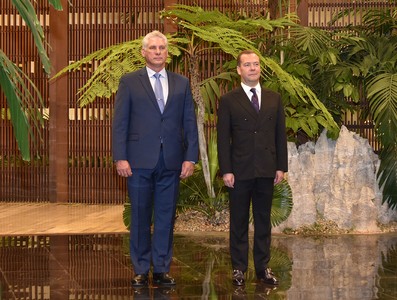 Recibió Díaz-Canel al Presidente del Gobierno de la Federación de Rusia
