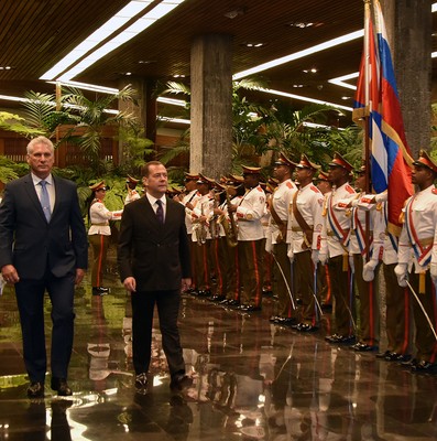 Recibió Díaz-Canel al Presidente del Gobierno de la Federación de Rusia
