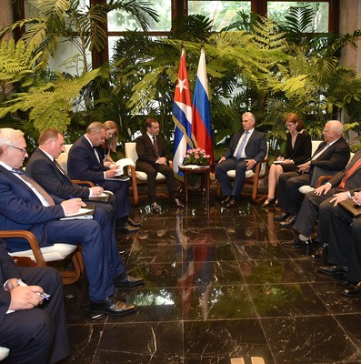 Recibió Díaz-Canel al Presidente del Gobierno de la Federación de Rusia