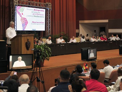 Clausura del Encuentro antiimperialista de solidaridad, por la democracia y contra el neoliberalismo