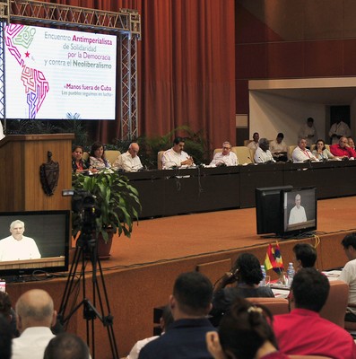 Clausura del Encuentro antiimperialista de solidaridad, por la democracia y contra el neoliberalismo